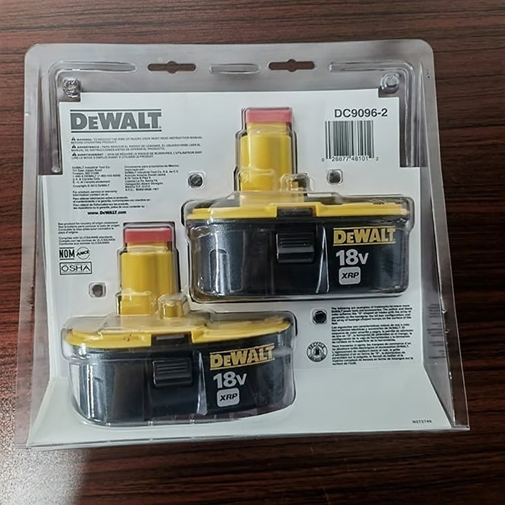 2 PCS Dewalt 2.4Ah 18-VOLT XRP DC9096 NiCd Battery Combo Pack Genuine