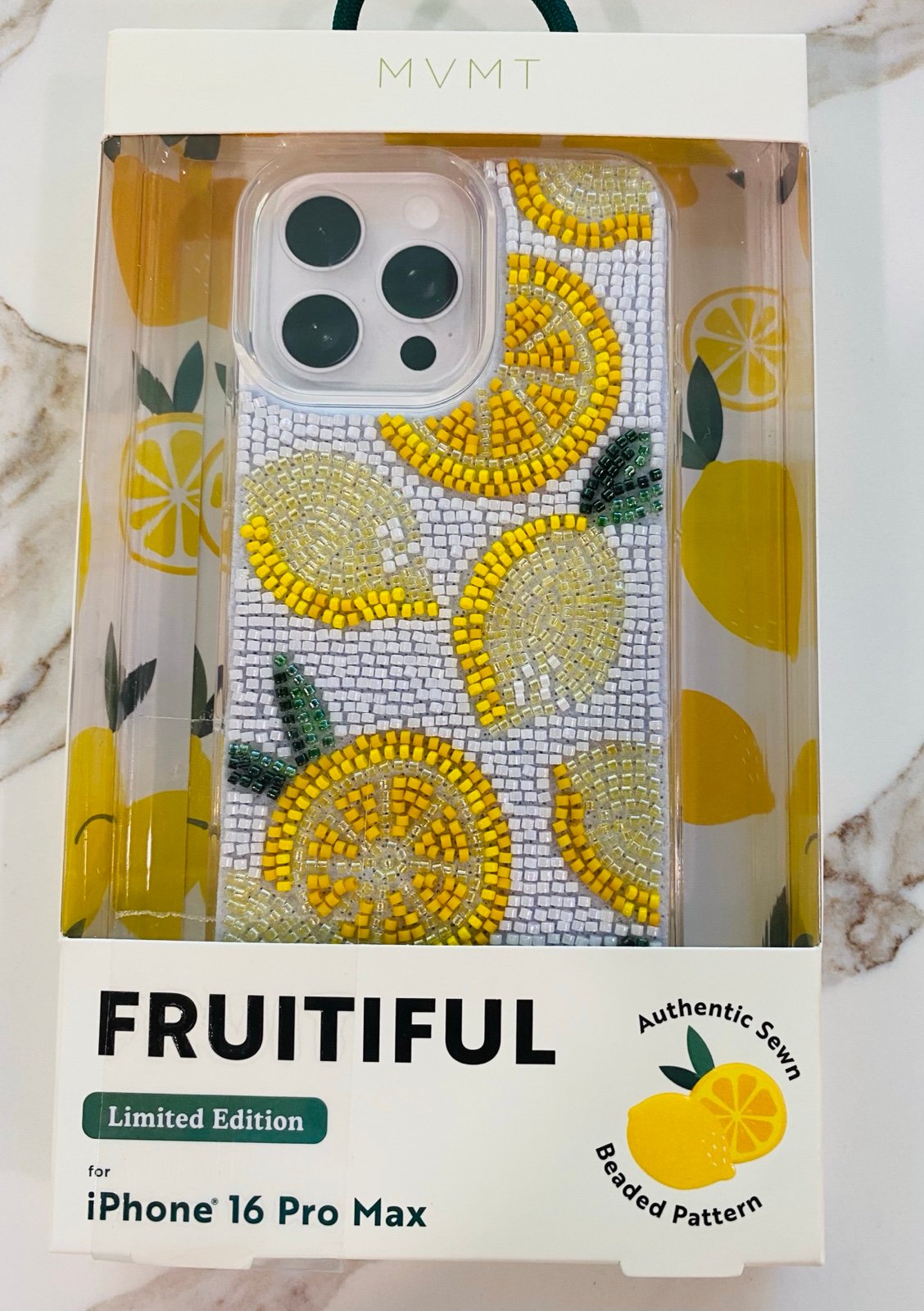 NEW! Fruitiful Lemon Beaded iPhone 16 Pro Max