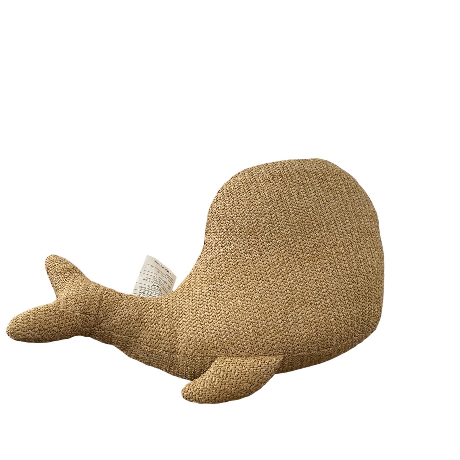 BEACH TO BISTRO Whale Shaped Pillow BY SIGRID OLSEN 10x20 Indoor Outdoor NEW