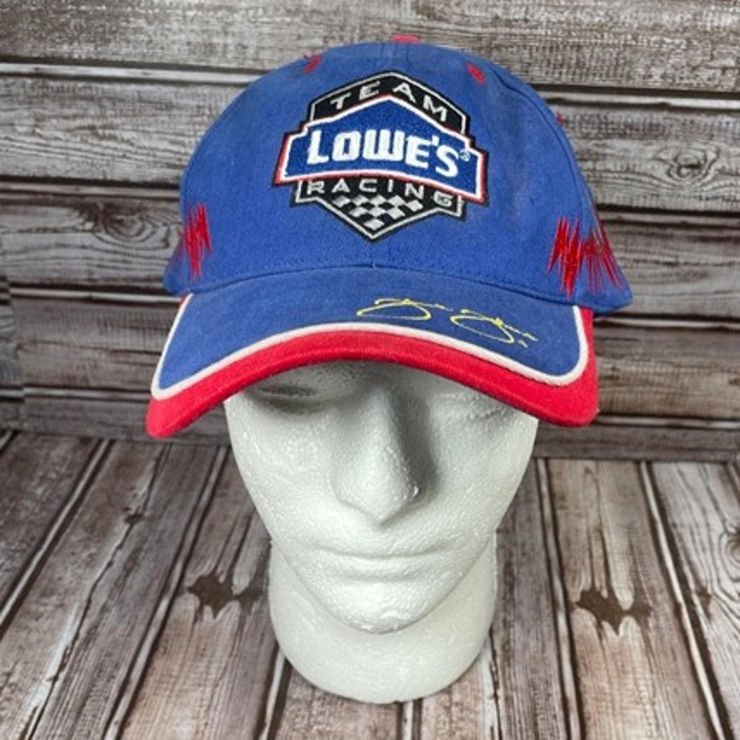 NASCAR Lowes Racing Team Jimmie Johnson 48 Adjustable Blue Red Men's Cap Hat NEW