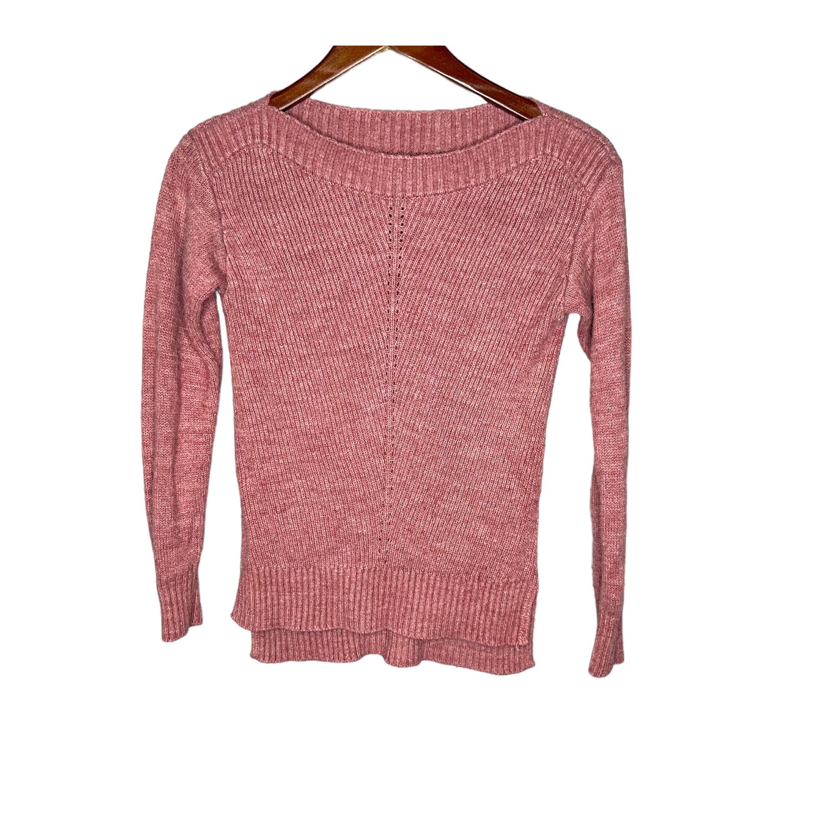Fat face dusty rose pink pullover long sleeve scoop neck sweater warm US size 2