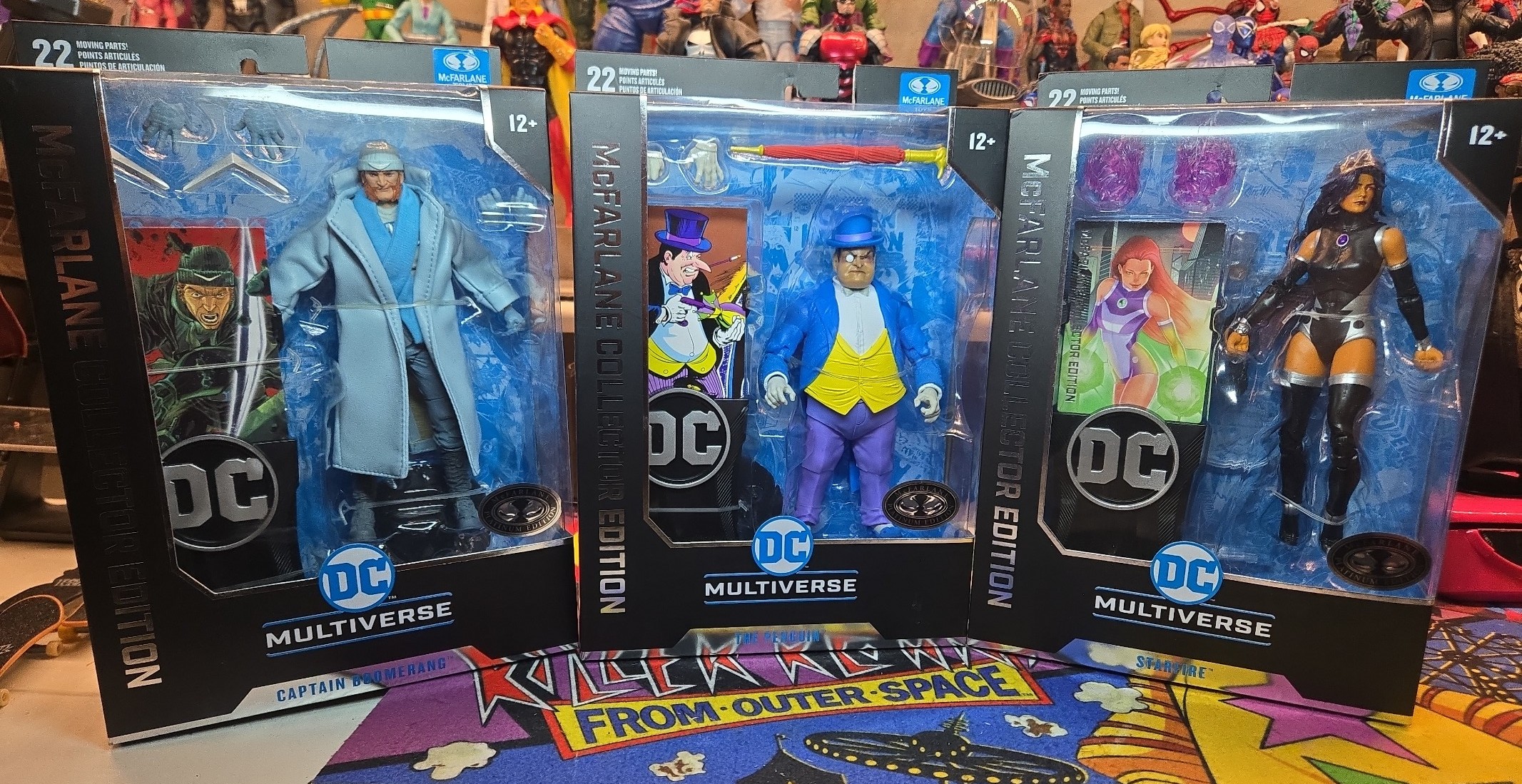 McFarlane DC Starfire and Captain Boomerang and penguin