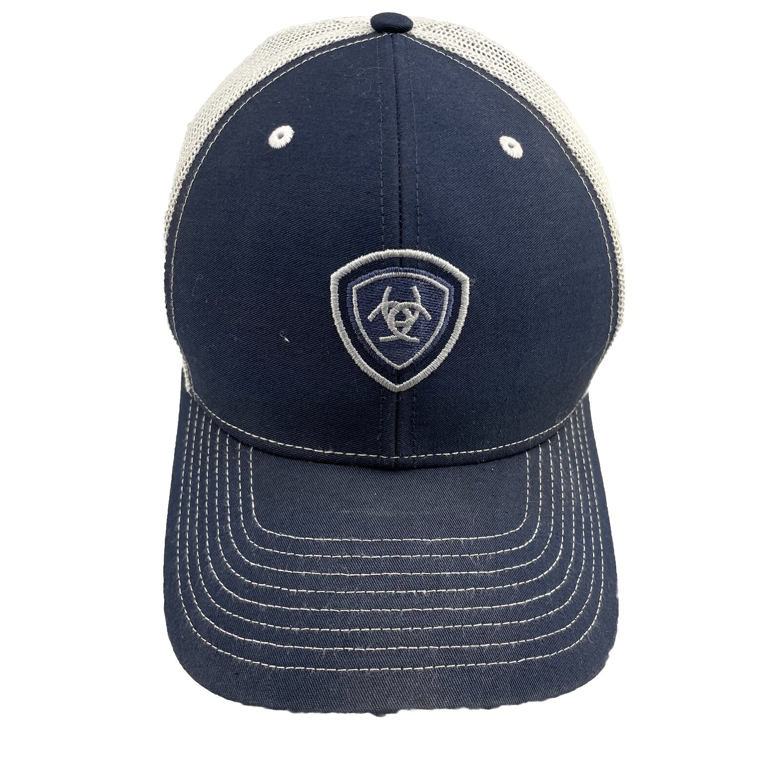Ariat Trucker Hat Cap Men's Blue OSFA Snap Mesh Western Workwear Rodeo Cowboy