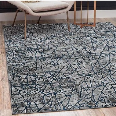 Crystal Machi Abstract Area Rug 5x7 feet