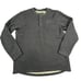 LL BEAN Shirt Mens XL-Tall Henley Waffle Knit Fleece Sherpa Lined Charcoal Gray