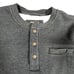 LL BEAN Shirt Mens XL-Tall Henley Waffle Knit Fleece Sherpa Lined Charcoal Gray