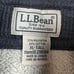 LL BEAN Shirt Mens XL-Tall Henley Waffle Knit Fleece Sherpa Lined Charcoal Gray