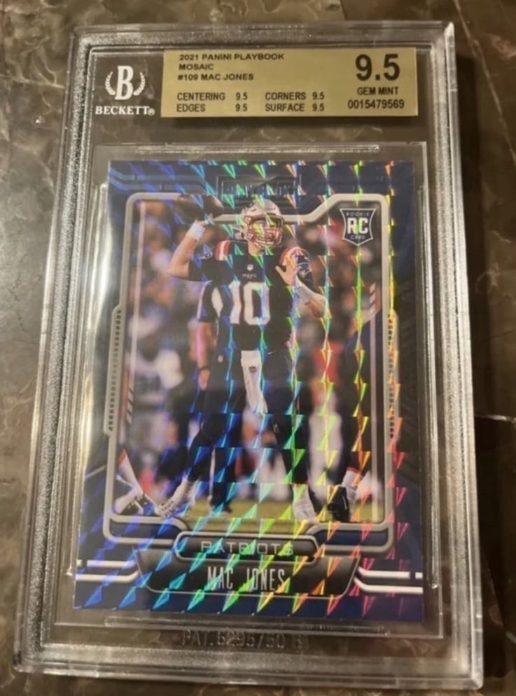 2021 PANINI Playbook MAC JONES Mosaic Holo RC BGS 9.5 Gem Mint GRADED Rookie