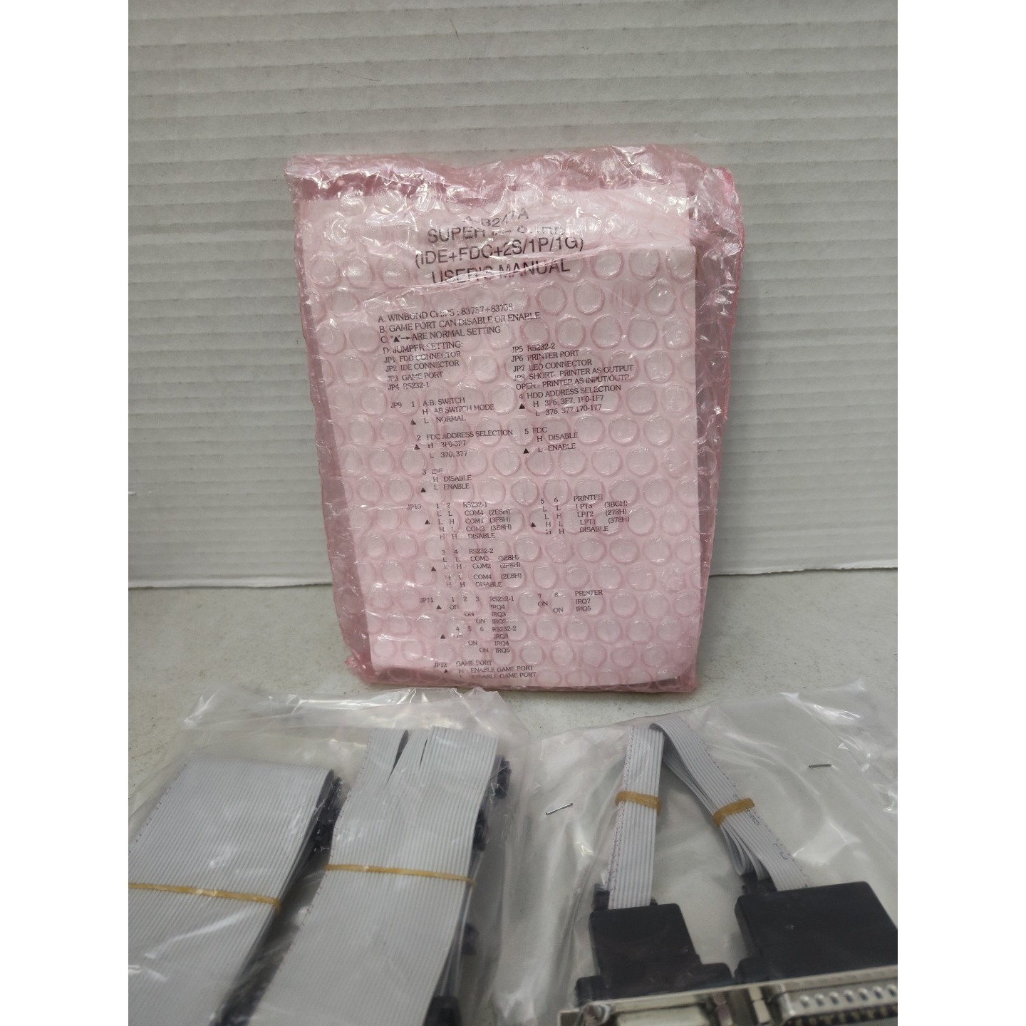 FCC ID: IDE 83757 Winbond Super I/O Card HD/FD/2S/1P/1G New In Box Sealed VTG