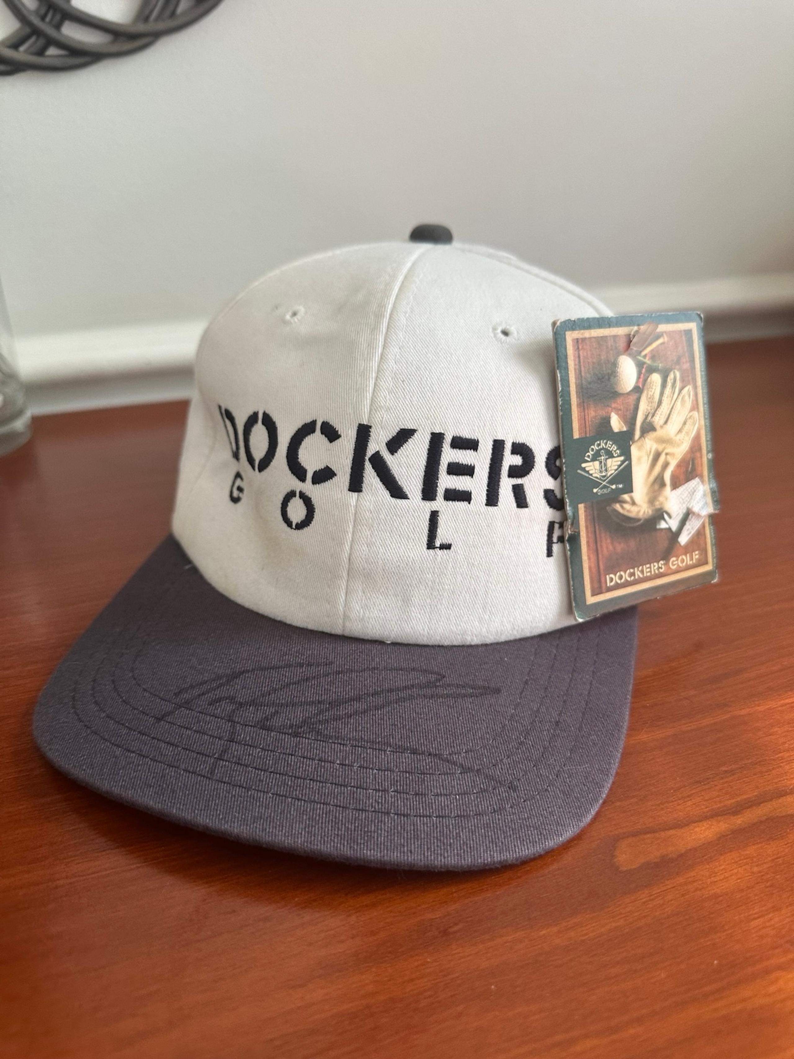 Tom Lehman signed dockers golf hat