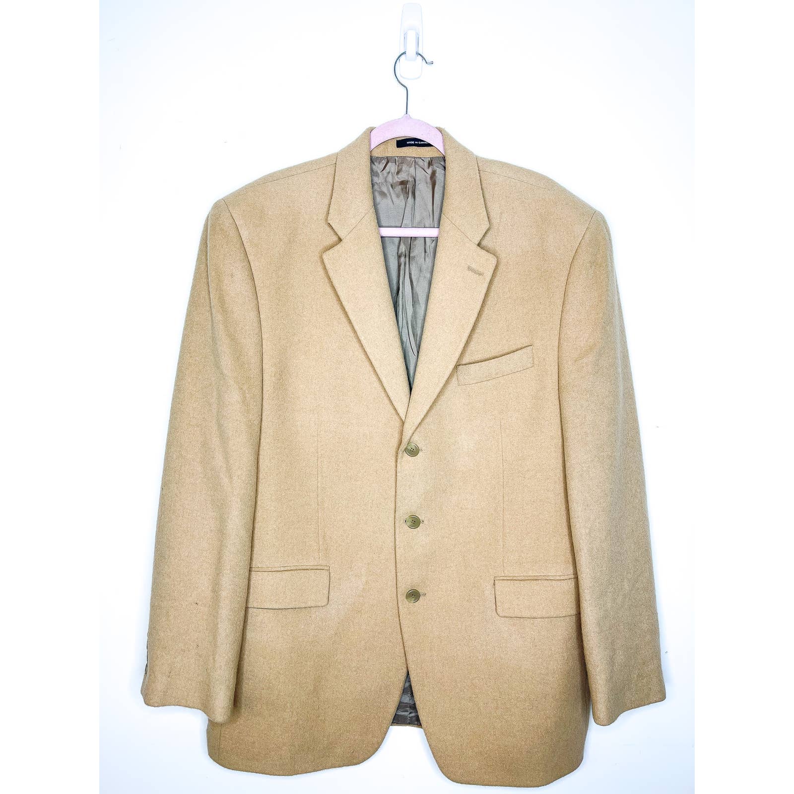 Vintage Ralph Lauren X Dillards 100% Camel Hair Three Button Overcoat