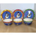 Sango China Sweet Shoppe Christmas 3 Plates & 3 Bowls, Christmas Snowman Design