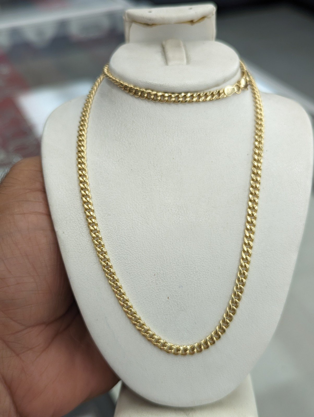 10kt Real Gold Miami Cuban Chain 3.6mm 20 Inch