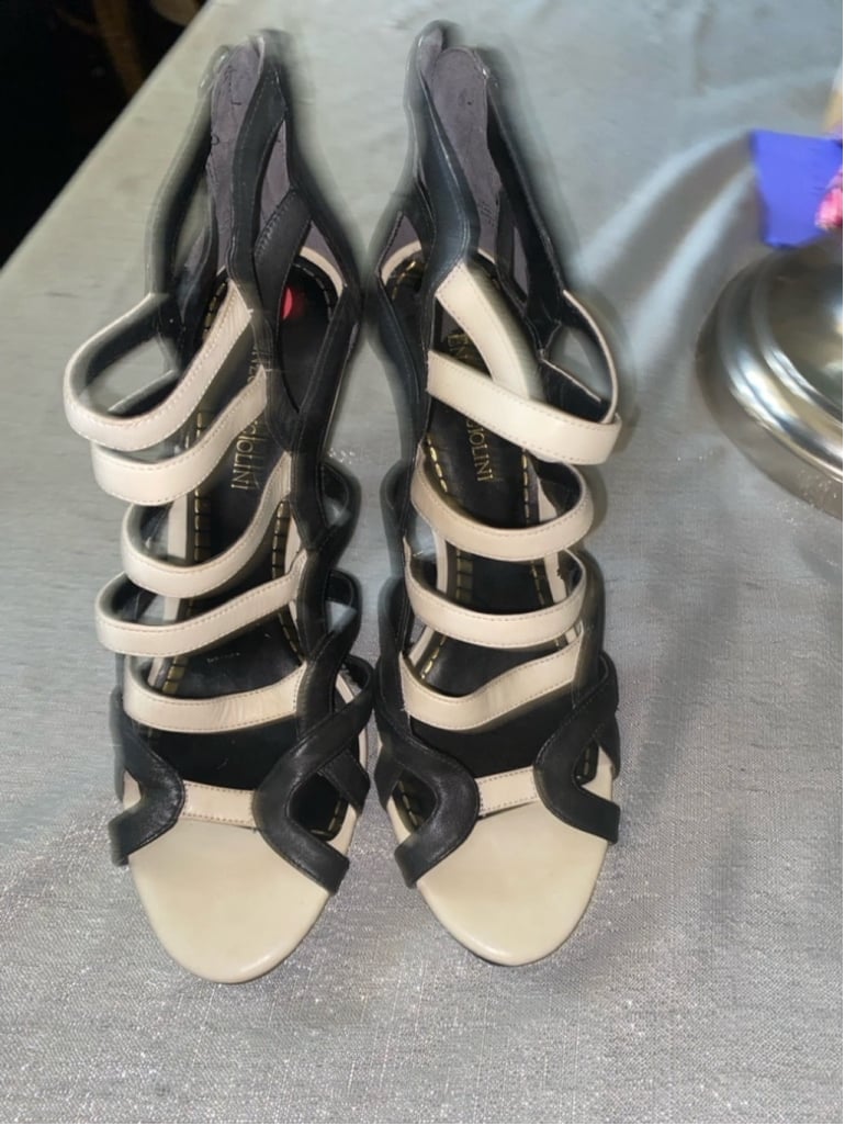 Women's Enzo Angiolini Heels, Size 10 Black and White