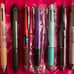 Ballpoint pen set with 7 pens each (Uni/PILOT/ZEBRA)