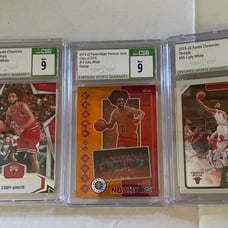 Lot of 3 Colby White rookie cards panini chronicles graded csg card