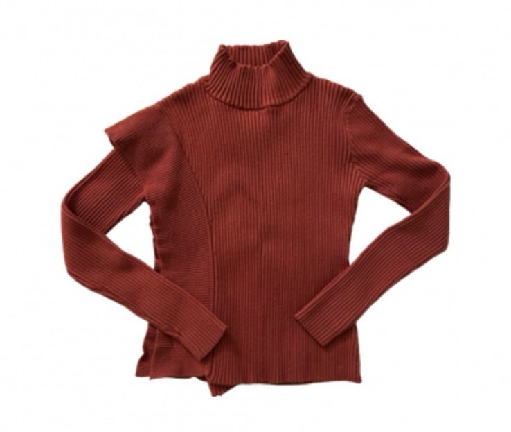 J.O.A Asymmetrical Turtleneck Sweater