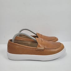 Patina Boardwalk Penny Loafer Women's Leather Dune Brown US Size 6.5