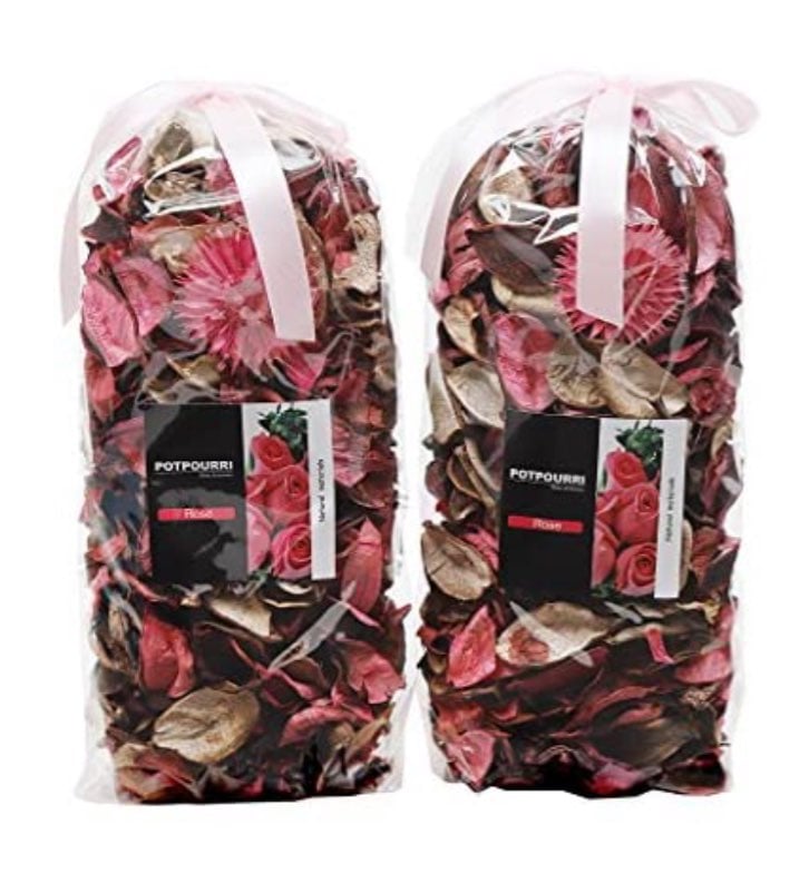 2 Pink Rose Scent Fresh Potpourri Bags