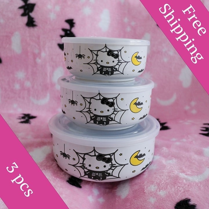 Hello Kitty - Halloween Spider Tupperware Set