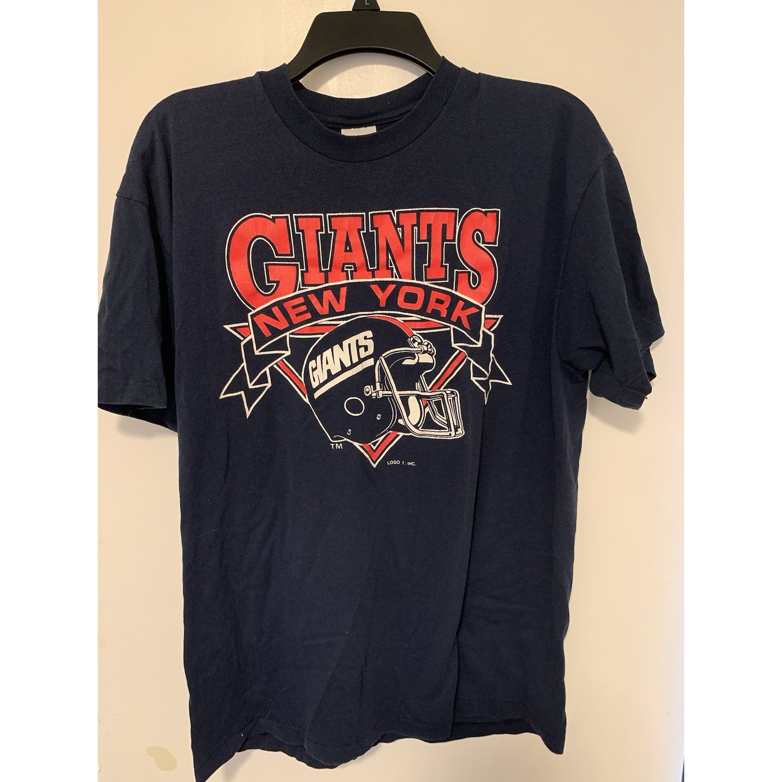 Vintage Logo 7 New York Giants T Shirt Size XL