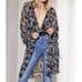 Victoria Secret Duster Robe Chiffon size XS/S West Side Floral Black Pink Kimono