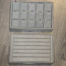 Luxury gray suede velvet jewelry trays jewelry organizers