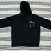 Heart Print Drawstring Unisex Hoodie NWOT