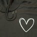 Heart Print Drawstring Unisex Hoodie NWOT