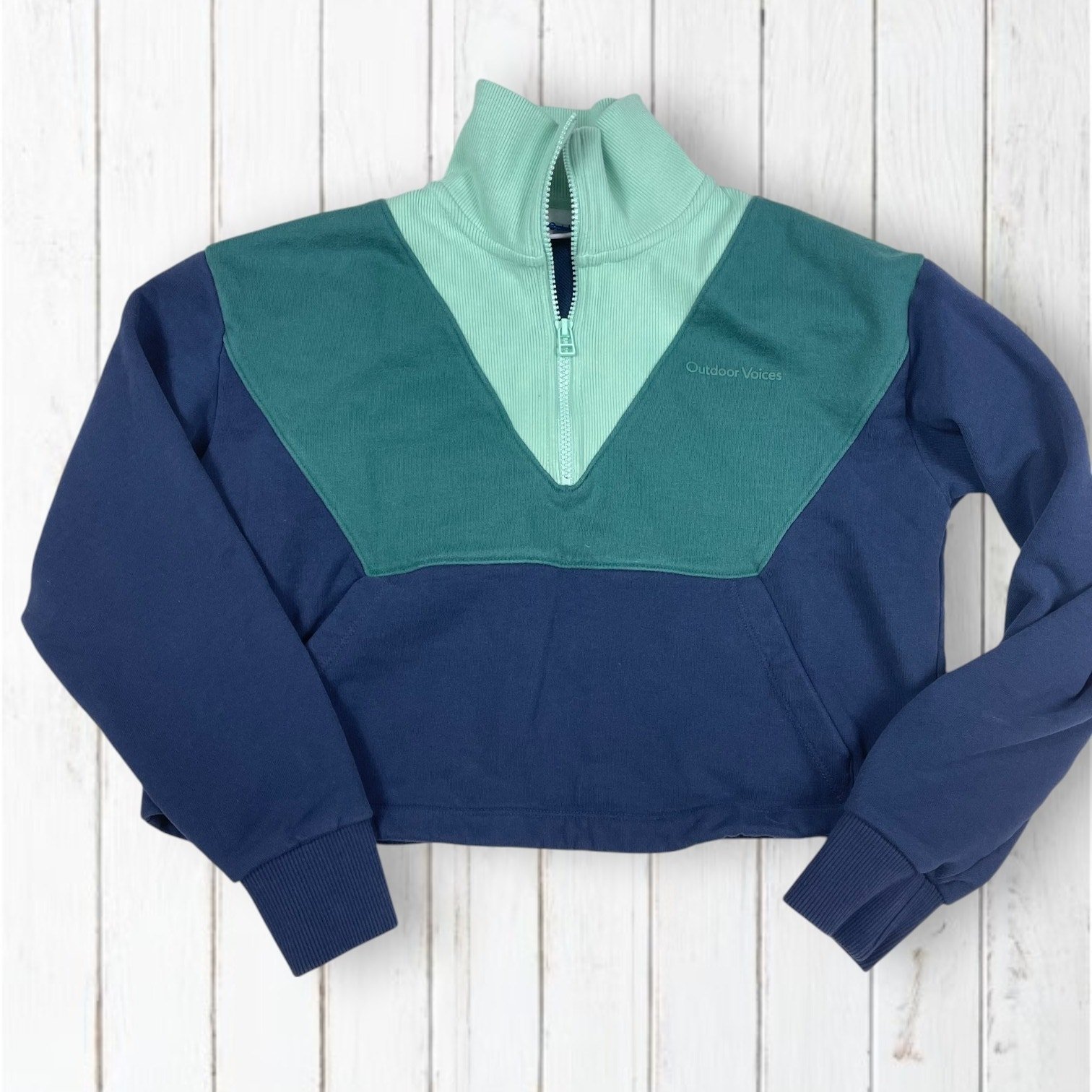 Outdoor Voices Cropped Pullover Multicolor Jacket Size S