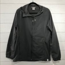 AVALANCHE Gray Windbreaker Jacket Attached hood. Size Medium NWT