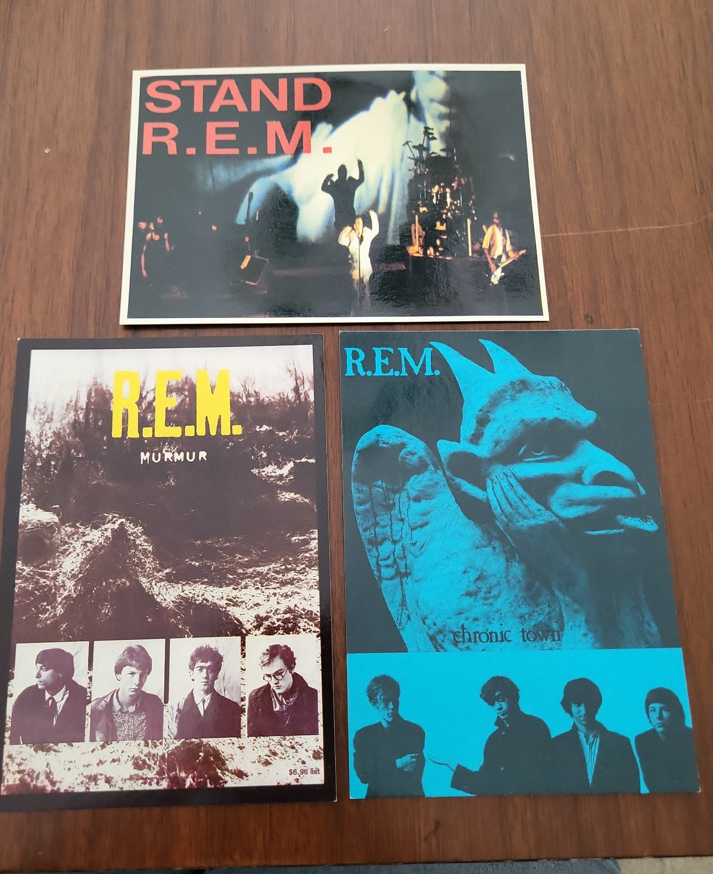 Vintage R.E.M. postcards lot of 3