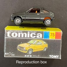Tomica 75 Suzuki Cervo rare black color + repro box