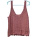 Women's Burn Orange Crochet ANA Top Set Tank Top Size Small/Cardigan Size Medium