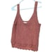Women's Burn Orange Crochet ANA Top Set Tank Top Size Small/Cardigan Size Medium