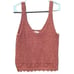 Women's Burn Orange Crochet ANA Top Set Tank Top Size Small/Cardigan Size Medium