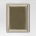 Studio McGee Framed Jacquard Knit Throw Blanket Sage Green/Cream-Threshold