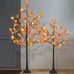 NEW 2 Pack Lighted Maple Trees Artificial Fall Acorn Trees 4FT+5FT