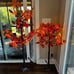 NEW 2 Pack Lighted Maple Trees Artificial Fall Acorn Trees 4FT+5FT