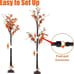 NEW 2 Pack Lighted Maple Trees Artificial Fall Acorn Trees 4FT+5FT