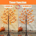 NEW 2 Pack Lighted Maple Trees Artificial Fall Acorn Trees 4FT+5FT