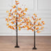 NEW 2 Pack Lighted Maple Trees Artificial Fall Acorn Trees 4FT+5FT