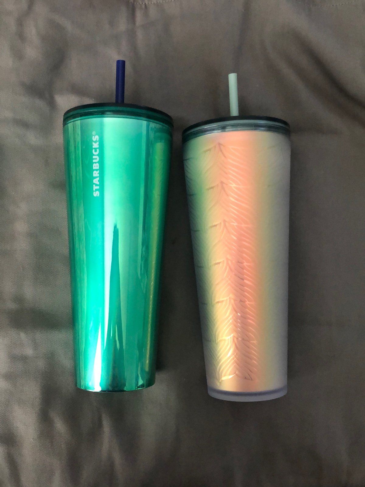 Starbucks mermaid and green tumbler