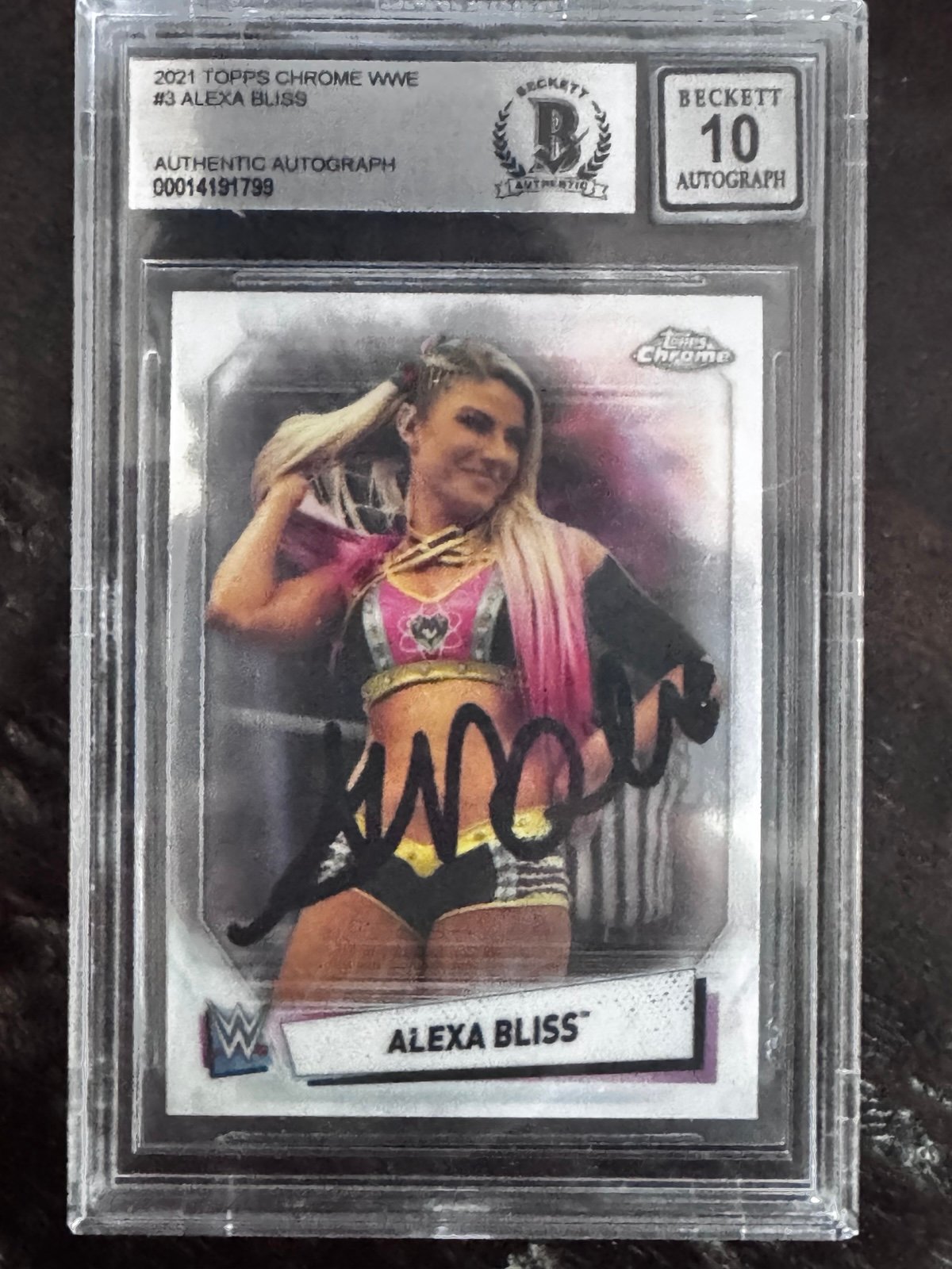2021 Topps Chrome WWE Alexa Bliss #3 BGS Authentic Auto