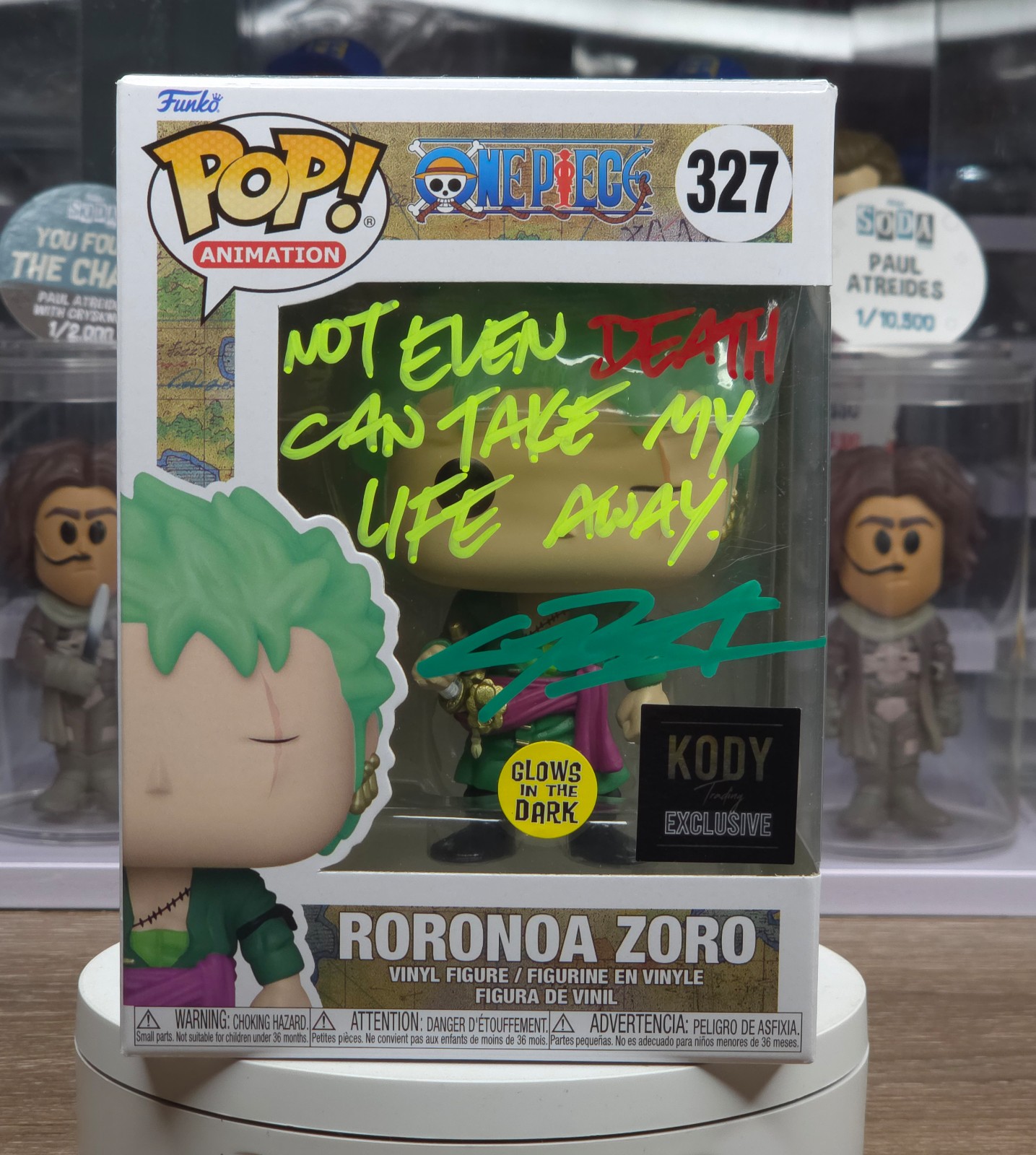 327 Roronoa Zora (One Piece) Signed and Quoted by Christopher Sabat Anime Funko