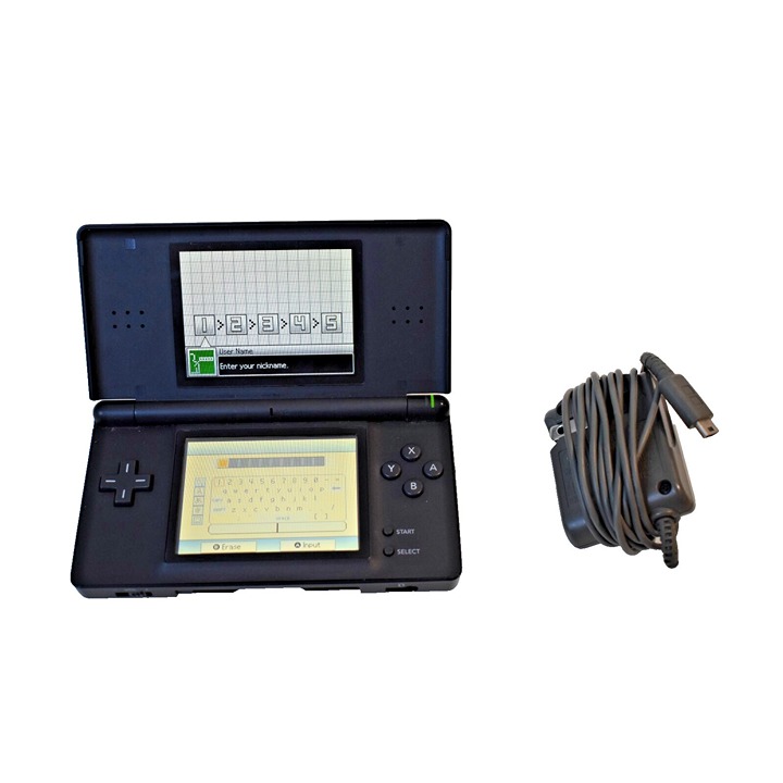 Nintendo DS Lite C/USG-USA-1 Handheld Black w/ Charger Tested