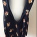 Black Dress Peplum style black dress buttons Front floral dress short sleeve