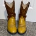 Ariat Vintage Two-Tone Brown Inlayed Round Toe Leather Cowboy Western Boot Roper