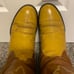 Ariat Vintage Two-Tone Brown Inlayed Round Toe Leather Cowboy Western Boot Roper