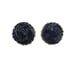 Handmade Chunky Vintage Black & Silver Sequin Domed Clip-On Earrings | 1.50 | C